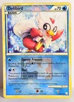 Delibird (League Promo) 39/123 Reverse Holo Vintage Pokemon TCG NM-LP - Image 1