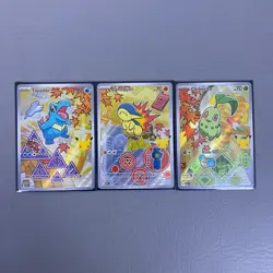 Pokemon 30th Anniversary Promo Johto Starters Totodile Cyndaquil Chikorita Set - Image 1