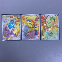 Pokemon 30th Anniversary Promo Johto Starters Totodile Cyndaquil Chikorita Set - Image 2