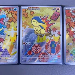 Pokemon 30th Anniversary Promo Johto Starters Totodile Cyndaquil Chikorita Set - Image 5