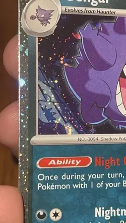 Pokemon Gengar FART SWIRL 💫Cosmos Holo Trick or 057/091 - Image 1