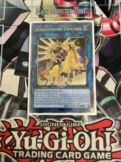 Knightmare Unicorn Alternate Art Quarter Century Secret Rare RA01-EN043 Yugioh - Image 1
