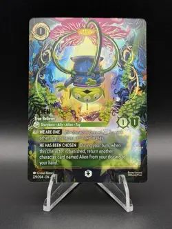 Disney Lorcana Wilds Unknown - Alien - True Believer 229/204 (Enchanted) - Image 1