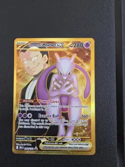 Team Rockets Mewtwo EX 240/182 Destined Rivals Hyper Rare Pokemon Tcg NM/M - Image 1