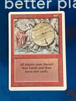 1x MTG Revised Edition Wheel of Fortune Magic: The Gathering moderate play - Image 1