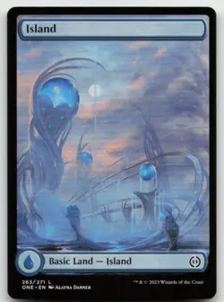 MTG Island () - Full Art L Phyrexia: All Will Be One 263 LP - Image 1