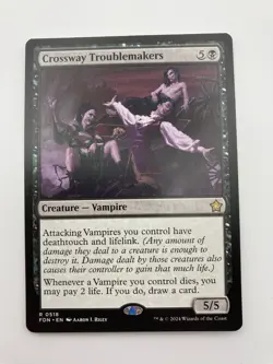 Crossway Troublemakers MTG Foundations FDN Rare Black Creature Vampire Magic - Image 1