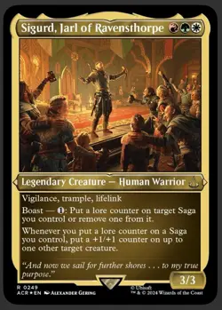 1x - Sigurd, Jarl of Ravensthorpe - ETCHED FOIL #249 - Assassin's Creed - NM MTG - Image 1
