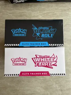 ✅Pokemon TCG Black Bolt & White Flare ETB Elite Trainer Box New & Sealed 💥 - Image 3