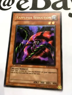 YUGIOH - SOD-EN020 - RAFFLESIA SEDUCTION - 1ST EDITION - ULTIMATE RARE - Image 3