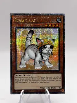 Rescue Cat RA02-EN001 Alternate Art Quarter Century Secret Rare Yugioh! NM - Image 1