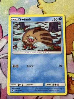 Pokemon Trading Card Water Type Swinub 19/111 VLP - Image 1