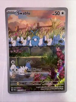 Pokemon TCG - Swablu - Paradox Rift 213/182 Illustration Rare Full Art Holo - Image 1