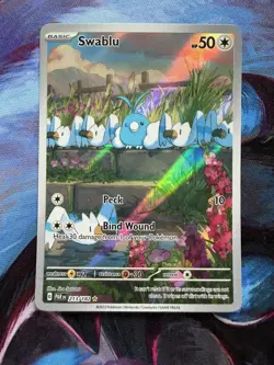 Pokemon TCG Swablu Paradox Rift 213/182 Holo Illustration Rare - Image 1