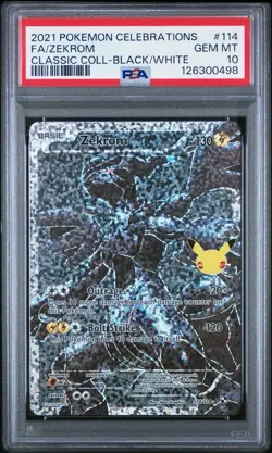 2021 Pokemon Celebrations Full Art Zekrom Classic Coll Black/White #114 PSA 10 - Image 4
