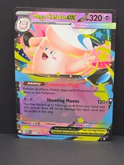 Pokemon Moonlit TCG Mega Gengar & Clefable EX 072 073 Black Star Promo Set - Image 2