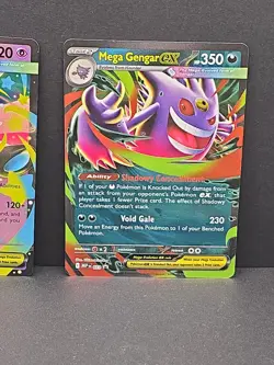 Pokemon Moonlit TCG Mega Gengar & Clefable EX 072 073 Black Star Promo Set - Image 3