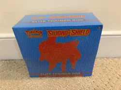 Sword and Shield Base Set ETB Elite Trainer Box Zamazenta Pokemon TCG Sealed - Image 1