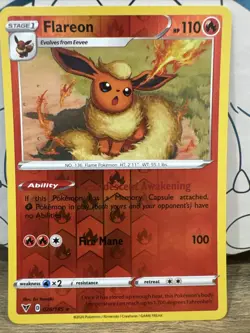 Pokemon Flareon 026/185 Vivid Voltage Reverse Holo Rare Card NM - Image 1
