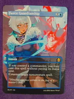 Fierce Guardianship MTG Fan Art Anime Test Card - Image 1