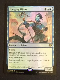 1x Foil Haughty Djinn (052) Dominaria United Promo Pack LP MTG Magic x1 MKE - Image 1