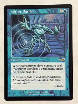 MTG - Aether Barrier - Nemesis - Rare - LP - Magic the Gathering - Image 1