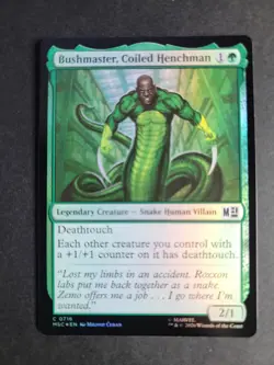 Bushmaster, Coiled Henchman (Foil) Common MTG Marvel Super Heroes Commander - Image 1