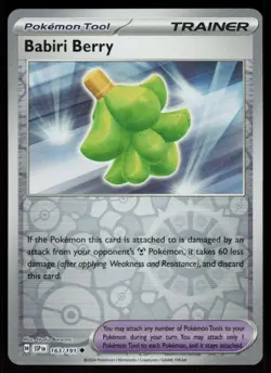 Babiri Berry 163/191 Uncommon Surging Sparks Pokemon Reverse Holo Near Mint - Image 1