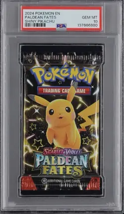 2024 Pokemon Paldean Fates Shiny Pikachu PSA 10 Foil Booster Pack GEM MINT! - Image 1