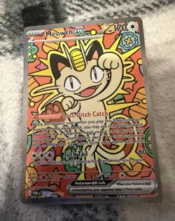 Pokemon TCG Meowth ex Perfect order 121/088 Shiny Rare Full Art Holo - Image 1
