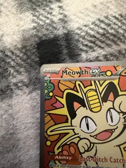 Pokemon TCG Meowth ex Perfect order 121/088 Shiny Rare Full Art Holo - Image 3