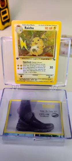 Pokemon TCG Fossil Raichu 14/62 Holo Rare 1st Edition 1999 EN 90 HP - Image 1