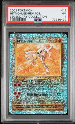 2002 Pokemon Hitmonlee Legendary Coll Reverse Holo Foil #13 PSA 7 - Image 1