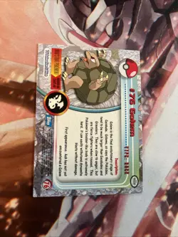 Golem #76 Non Holo Blue Logo Topps Pokemon TV Animation Edition Near Mint NM - Image 2