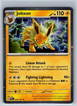Jolteon (Cosmos Holo) 029/131 Holo Prismatic Evolutions Pokemon Holo NM - Image 1