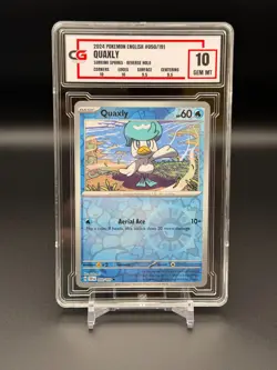 Pokemon Quaxly Surging Sparks SSP #050/191 Common Reverse Holo Graded Gem MT 10! - Image 1