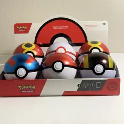 Pokemon Poke Ball Tins Lot Of 6 and display box EMPTY NO PACKS - Birthday party - Image 1