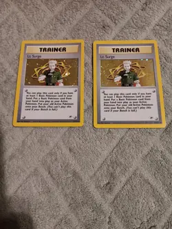 Pokemon Lt. Surge 17/132 Holo Rare Trainer Card Gym Heroes Unlimited - Image 1