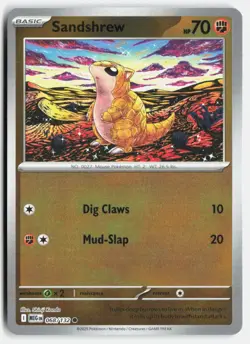 Sandshrew 068/132 Common Mega Evolution Pokemon Reverse Holo Near Mint - Image 1