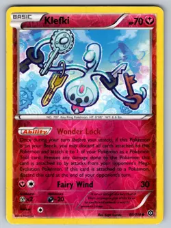 Klefki 80/114 Uncommon Steam Siege Pokemon Reverse Holo Lightly Played - Image 1