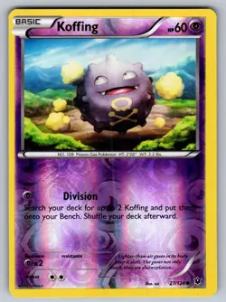 Koffing 27/124 Common Fates Collide Pokemon Reverse Holo Lightly Played - Image 1