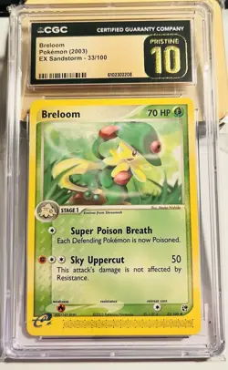 2003 POKEMON Ex Sandstorm Breloom CGC 10 PRISTINE - Image 1