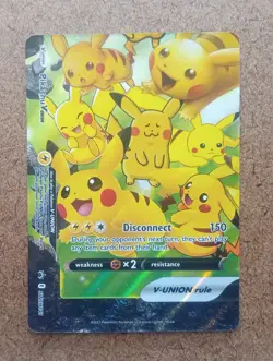 Pikachu V-Union Black Star Promo #SWSH141 Pokemon Sword & Shield Celebrations - Image 1