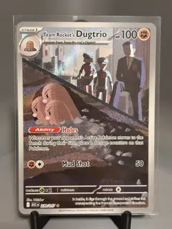 Team Rocket's Dugtrio 239/217 Illustration Rare Ascended Heroes Pokemon Holo NM - Image 1