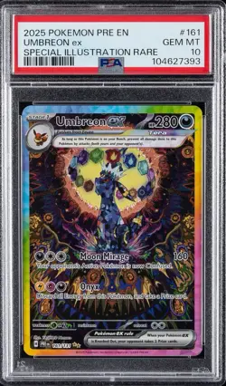 2025 POKEMON PRE EN-PRISMATIC EVOLUTIONS #161 UMBREON EX PSA 10 - Image 1