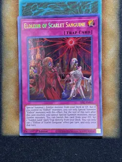 Yugioh Eldlixir Of Scarlet Sanguine SESL-EN031 Secret Rare 1st Ed NM - Image 1