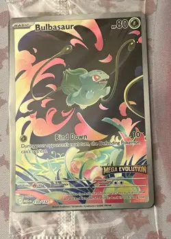 Pokemon TCG Bulbasaur 133/132 Pokemon ME01 Mega Evolution Stamped Promo SEALED - Image 1