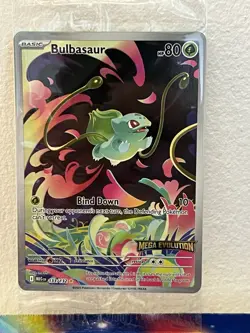 Pokemon TCG Bulbasaur Mega Evolution Card 133/132 Stamped Promo Sealed - Image 2