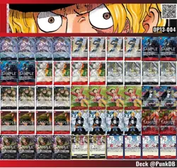 Medium One Piece Card Red Black Sabo Deck Almost Full Para Re - Image 1