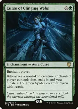 MTG - Curse of Clinging Webs - Innistrad: Midnight Hunt - X1 - (NM) - #K5346 - Image 1